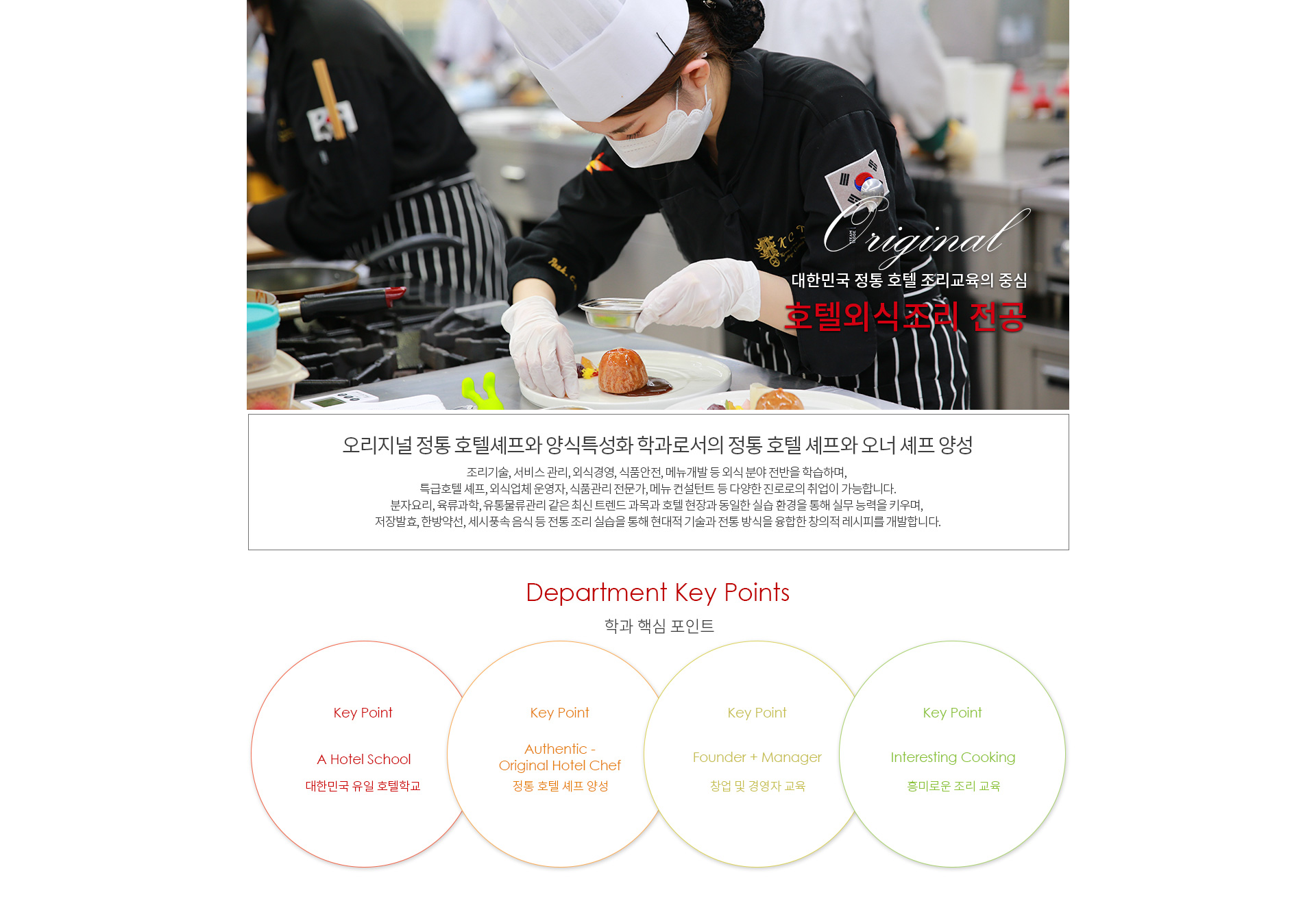 호텔조리학과 소개