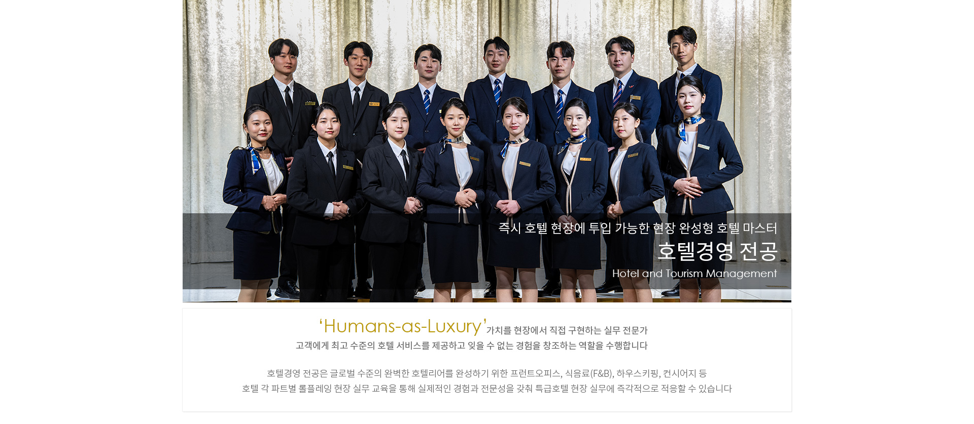 호텔관광경영학과 취업 현황