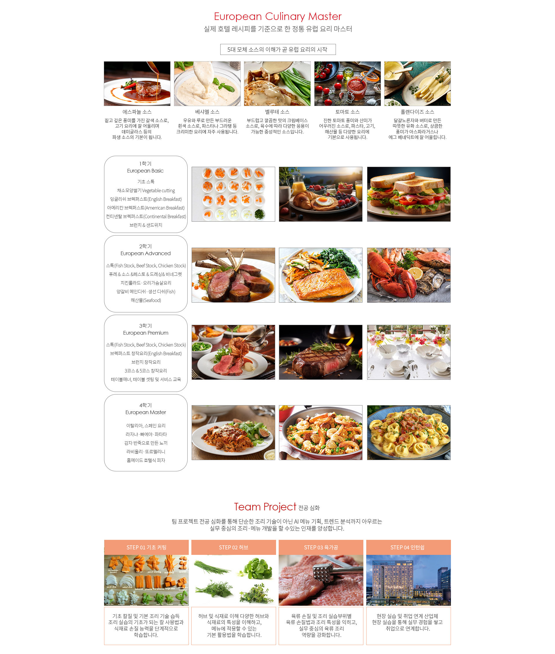 호텔조리과 소개