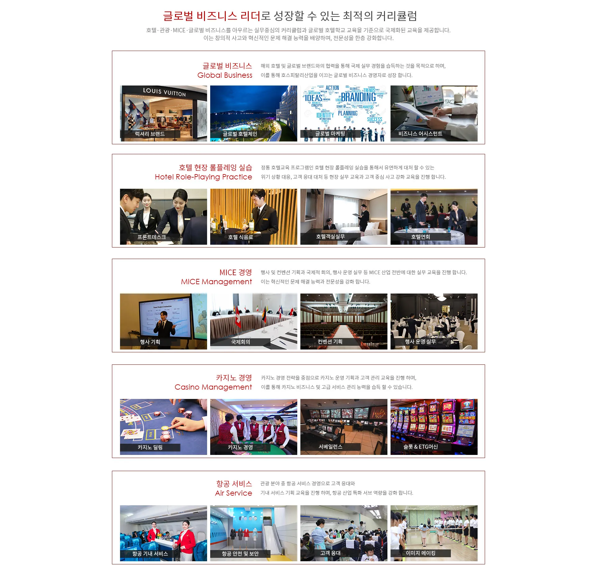 호텔경영학과 프론트데스크 실무