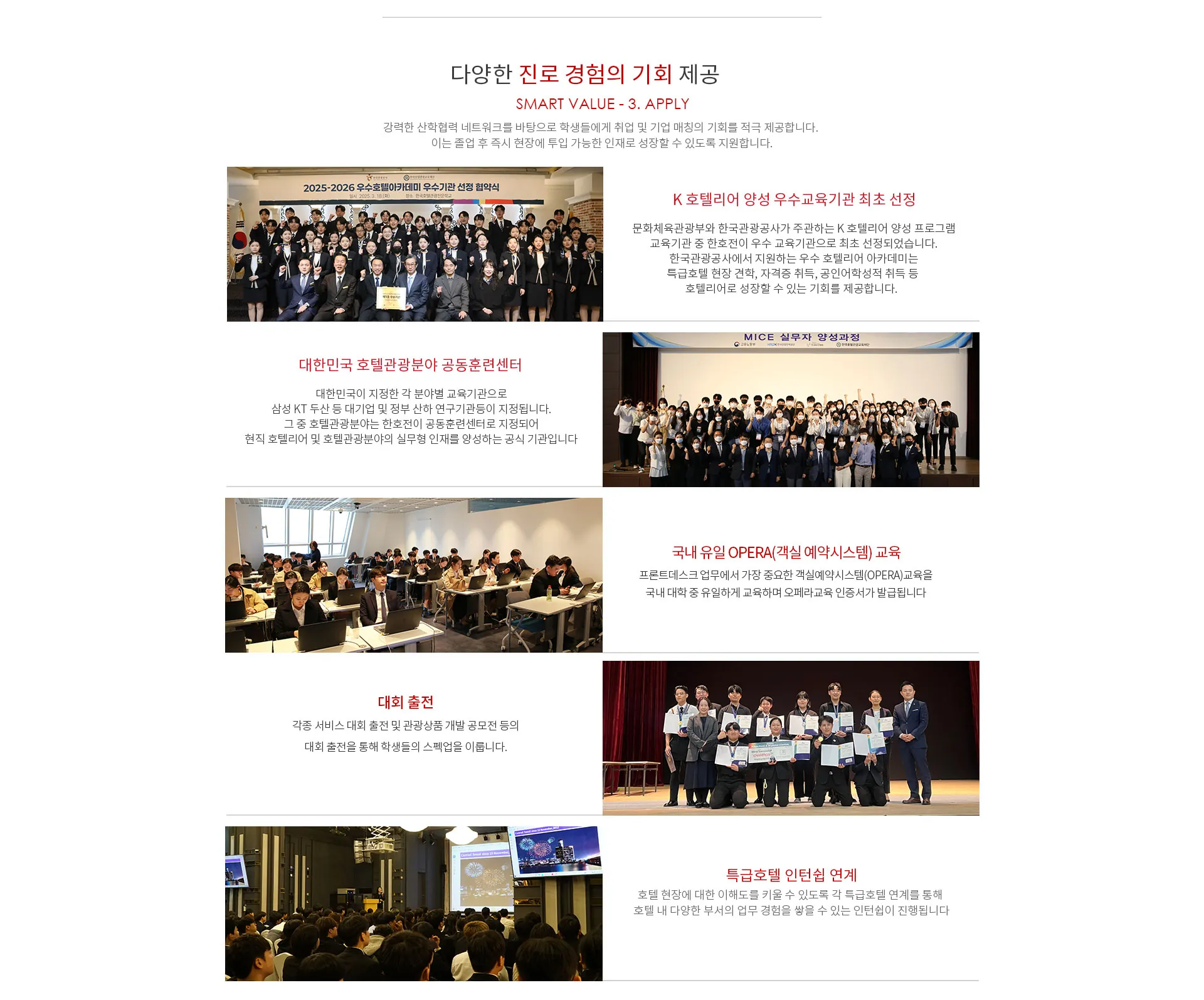 호텔경영학과 취업 현황